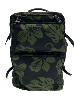 Prada Travel Tessuto Luggage Carry on Bag Green All over